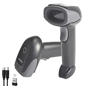 HENEX 1D Bluetooth Barcode Scanner | Wireless Barcode Reader 2.4GHz | Wired Bar code Scanner 3-in-1 Connection | Price Bar Scanners Use for Supermarket,Retail Shop,Compatible Windows, Mac,Android, IOS price in India.