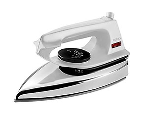 Usha EI 2802 1000 W Ultra Light Weight Dry Iron with Non-Stick Soleplate (White) price in .