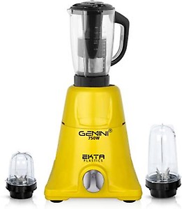 Gemini 750-watts Mixer Grinder with 2 Bullets Jars (530ML and 350ML) EPMG458,Color Orange price in India.