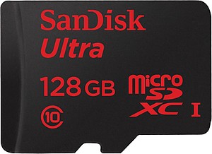 SanDisk 128GB Class 10 microSDXC Memory Card with Adapter (SDSQUAR-128G-GN6MA) price in India.