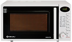Bajaj 20 Litres Grill Microwave Oven with Jog Dial (2005 ETB, White) price in India.