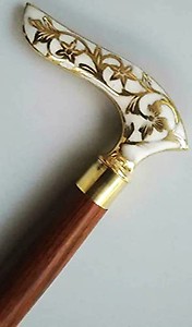 Delight Enterprises Candy Crafts Dragon Handle Antique Brass Cane Walking Stick Designer Handle only price in India.