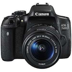 Canon EOS 750D Kit (EF-S18-55mm IS STM Len) DSLR Camera Black price in India.