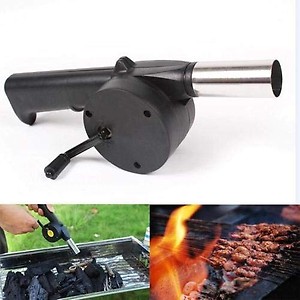 Nirvisha Handy Crank Mini Fan Air Blower for BBQ Picnic Outdoor Camping Cooking Tool price in India.