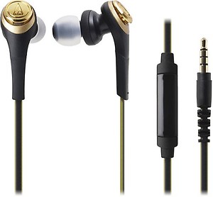 Audio-Technica ATH-CKS550ISBGD Wired in Ear Headphone with Mic (Black/Gold) price in India.