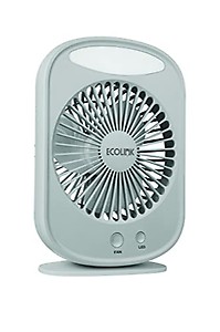 EcoLink Comfy Rechargeable Emergency Portable USB Fan with Light (Medium, Grey) price in India.