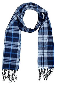 Exotica Fashions Warm Winter Muffler/Scarf Combo, Premium Cashmere Feel Checkered Fleece Unique Casual Soft Selection for Men's and Women's with 10 Free Sanitizer Pouch (Combo of 1, Multicolour)