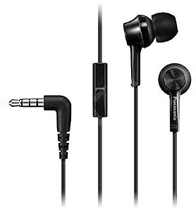 Panasonic RP-TCM105E-K Wired without Mic Headset  (Black, In the Ear) price in India.