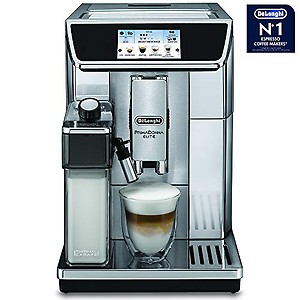 DeLonghi ECAM650.85|PrimaDonna Elite|Bean to Cup-Fully Automatic Coffee Machine|16 recipe options-Cappuccino,Hot Chocolate,Cold Coffee & more|19 Bar Pressure|Free Demo & Installation(Metallic/Black) price in India.