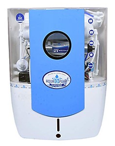 AQUA D PURE Bio Alkaline with Aqua Copper Infuser Technology RO Water Purifier with UV, UF & TDS Controller for home 12 Liters Blue Suitable for all type of Water Supply price in India.