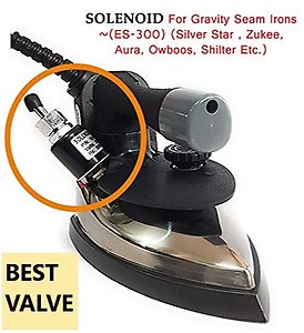Best Metal Black Solenoid Valve for ES-300 Gravity Feed Steam Iron (Compatible with Silver-Star, Zukee, Owboos, Shilter, Phoenix, Aura) price in India.
