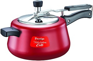 Prestige Nakshatra Cute Aluminium Pressure Cooker, 5 Litres, Red, 5 Liter price in India.