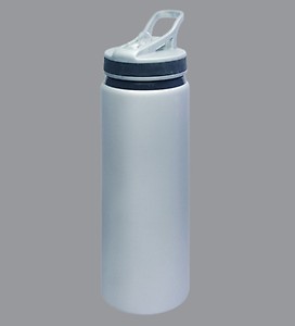 Wa.Ter Easy Carry Grey Stainless Steel Sipper Bottle