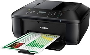 Canon MX477 Multi-function WiFi Color Inkjet Printer (Borderless Printing)  (White, Ink Cartridge) price in India.