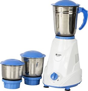 Quba Mixer Grinder 550 Watt with 3 Stainless Steal Jar (White) price in India.
