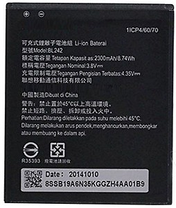 Lenovo Compatible Battery For Lenovo A6000 / 6000 Plus BL242 2300 mAh price in India.