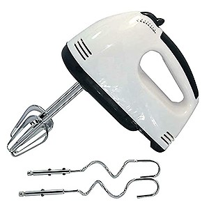 PRAMUKH ENTERPRISE 260W Electric Scarlett Hand Mixer Beater and Blenders with 7 Gear and 4 Pieces Stainless Steel Blades (White) price in India.