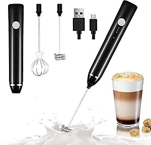 idensic Handheld USB Rechargeable Low-Noise Electric Foam Maker for Milk, Coffee, Cappuccino & Egg Mix with 2 Spring Whisks price in India.
