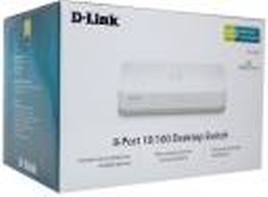 D-Link DES-1008C 8-Port 10/100 Mbps Unmanaged Switch ( White ) price in India.