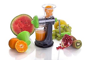 RADHE Mini Juicer Machine, Juice Maker Machine for Home, Deluxe Fruit & Vegetable Manual Juicer with with Steel Handle (Color May Vary) Multi Colour price in .