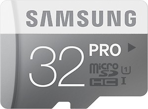 SAMSUNG Pro 32 GB MicroSDHC Class 10 80 MB/s Memory Card price in India.
