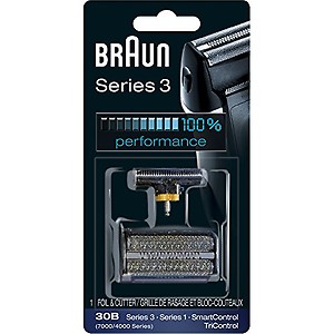 Braun 3 30B Foil and Cutter Replacement Head Compatible with Previous Generation Smart, Tri Control, 7000/4000 Shavers and Series 3 (340s) price in India.