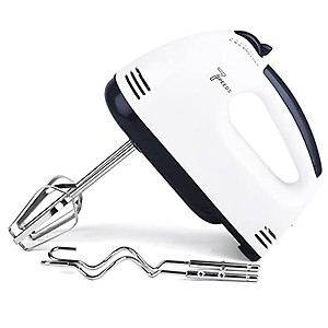 PIPALIYA Electric Hand Mixer and Blender with Chrome Beaters and Dough Hook Stainless Steel Attachments -7 Speed Setting - Beater for Cake Egg Bakery (260W) price in India.