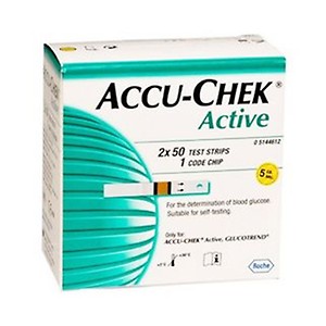 Accu-Chek Active Blood Glucose Meter With 100 Strips, Original Sealed Pack With Life-Time Warranty, Strip Expiry Dec 2013 price in India.
