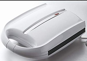 4 Slice Electric Sandwich Toaster with Non-Stick Fixed Plates, White price in India.