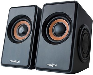 FRONTECH 2.0 USB Powered Multimedia Speakers | 2 x 2.5W Drivers (5 cm) | 3.5mm Jack Connectivity | for Laptop, PC, TV, Mobile | 1 Year Warranty (SPK-0001, Black) price in India.