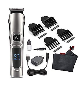 LITMUS Dt2200 Waterproof Beard, Body & Head Trimmer | 100 Mins. Run Time With Fast Charging | Led Display With Travel Lock | Stainless Steel Blades | Charging Adaptor Included, Corded Electric price in India.