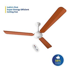 Superfan Super V1 Orange 1400 mm Ceiling Fan with Remote Control and BLDC Motor price in India.