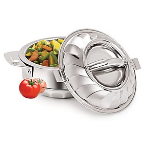NanoNine Stainless Steel Casserole with Lid - 1.9L, Silver price in India.
