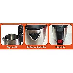 Wonderchef Prato Automatic Stainless Steel Cordless Electric Kettle, 0.5 Litre, Built-in Metal Filter, 304 Stainless Steel Interior, Ergonomic Handle Design, 1000W, 2 Years Warranty price in India.