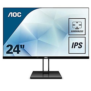 AOC 23.8-inch LED 1920 x 1080 Pixels Monitor with Display Port, HDMI Port, Ultra Slim - 24V2Q (Black) price in India.