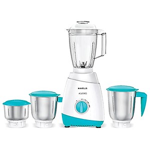 Havells Aspro 4 Jar 500 watt Mixer Grinder with 1.75Ltr Polycarbonate Jar with Fruit Filter, 21000 RPM, Overload Protector, 2 Yr Product & 5 Yr Motor Warranty (White and Light Blue) price in India.