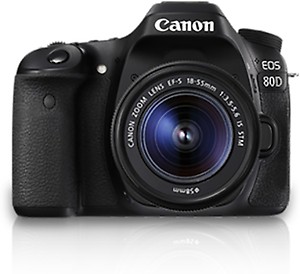Canon EOS 80D with (EF-S18-55 IS STM Lens) DSLR Camera price in India.