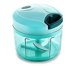 Generic Handy and Compact Vegetable Chopper Vegetable Cutter with Stainless Steel Blades for Kitchen Easy and Fast Chopping of Vegetables Essential Kitchen Tool, Pool Green (725 ml) price in India.