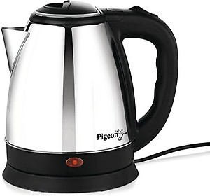 Pigeon by Stovekraft Shiny Steel 1.5-Litre Electric Kettle (Black) price in India.