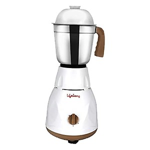 Shree Balaji 750 Watt Mixer Grinder With Stainless Steel Blades MaxiGrind And Motor (White_001, 1) price in India.
