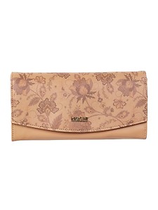 Mochi Tan Floral Small Wallet for Women