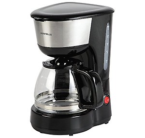 Havells Drip CAFE-N 6 -600 Watt 6 Cup filter coffee maker with Anti-drip valve & 2 year warranty (Stainless Steel and Black) price in India.