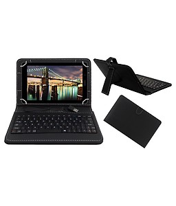 ACM USB Keyboard Case Compatible with DELL Venue 7 3740 Tablet Cover Stand Study Gaming Direct Plug & Play - Black price in India.