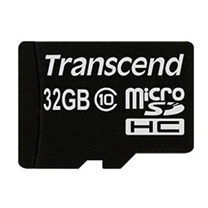 Transcend microSDHC10 32GB Class 10 Memory Card with Adapter (TS32GUSDHC10) price in India.