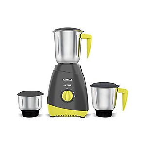 Havells Capture 500W 3 Jar Mixer Grinder, High Speed 21000 RPM Motor, 304 SS Blades, 5 Years Motor Warranty with Overload Protector, 1.5 Ltr Bigger Size Blending Jar I (Grey & Green) price in India.