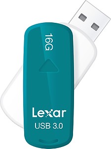 Lexar JumpDrive S35 16GB USB 3.0 Flash Drive - LJDS35-16GABNL (Teal) price in India.