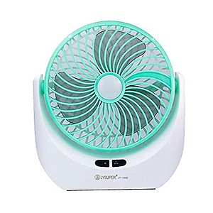 Piesome Powerful Rechargeable 1.88 Watts High Speed Table Fan with LED Light for Home, Office Desk, Kitchen (Multicolour) (1880) price in India.