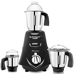 Sunmeet 1000-watts Rocket Mixer Grinder with 3 Stainless Steel (Chutney Jar, Liquid Jar and Dry Jar) MAA486, Red price in India.