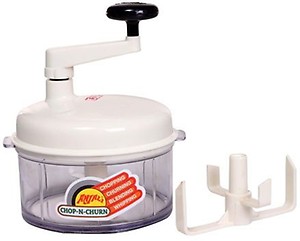 Anjali Popular Chop-N- Churn Vegetable Chopper & Cutter with Stainless Steel Blade (White) price in India.