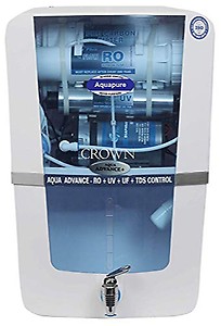 Aqua Sales and Services Crown RO UV, UF, Alkaline Mineral Cartridge, TDS Water Purifier (White and Blue, 12 L) price in India.